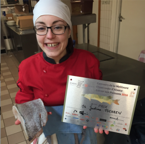 Justine Tschaen du Rosenmeer est seconde au concours de la Choucroute d’Alsace garnie aux poissons 2016